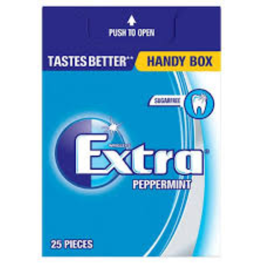 WRIGLEY'S EXTRA PEPPERMINT HANDY BOX 25'S